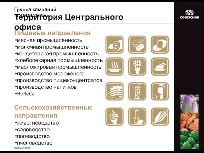 Пищевые направления мясная промышленность молочная промышленность кондитерская промышленность хлебопекарная промышленность масложировая промышленность