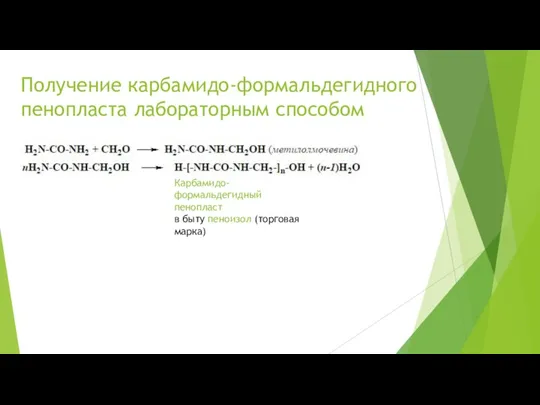 Получение карбамидо-формальдегидного пенопласта лабораторным способом Карбамидо-формальдегидный пенопласт в быту пеноизол (торговая марка)