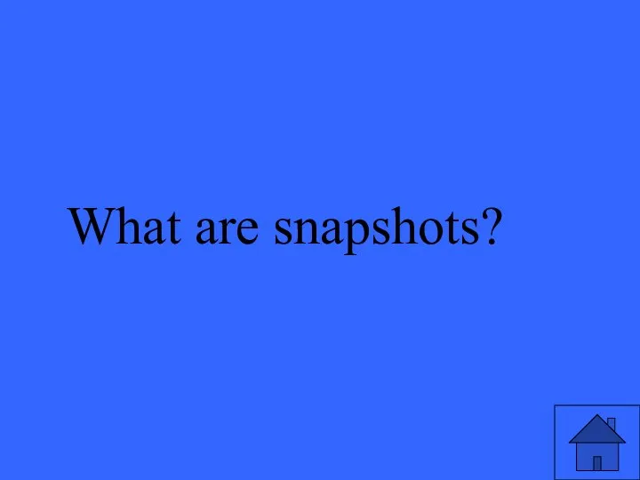 What are snapshots?