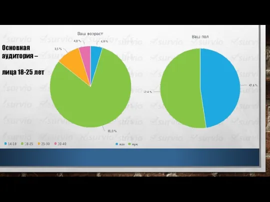 Основная аудитория – лица 18-25 лет
