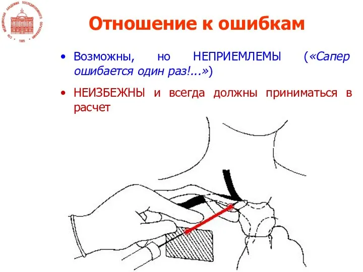 Возможны, но НЕПРИЕМЛЕМЫ («Сапер ошибается один раз!...») НЕИЗБЕЖНЫ и всегда должны приниматься