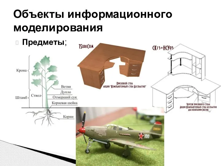 Предметы; Объекты информационного моделирования