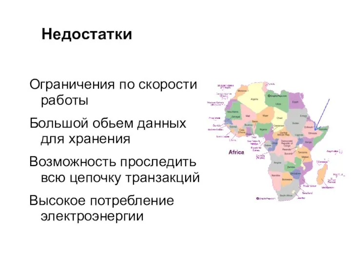 Недостатки Ограничения по скорости работы Большой обьем данных для хранения Возможность проследить