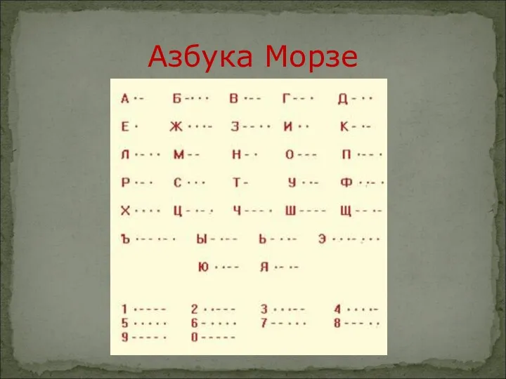 Азбука Морзе