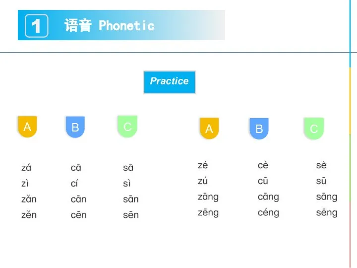 语音 Phonetic 1 Practice A B A B C C