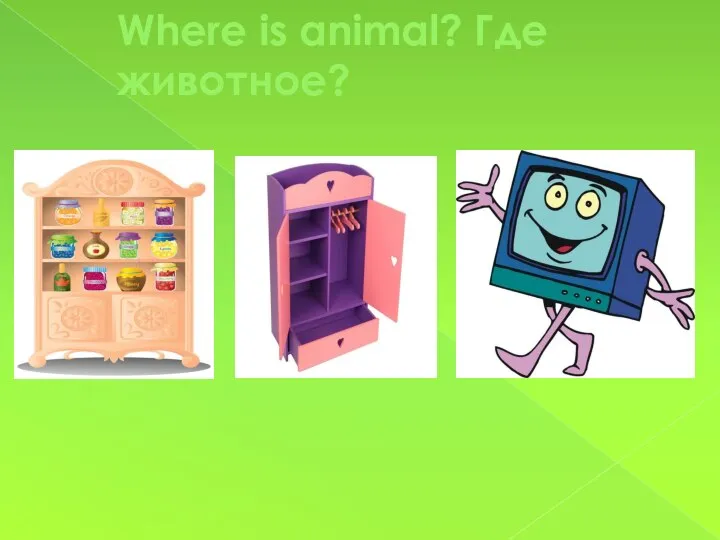 Where is animal? Где животное?