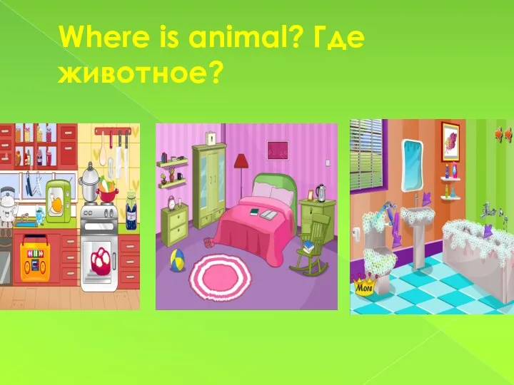 Where is animal? Где животное?