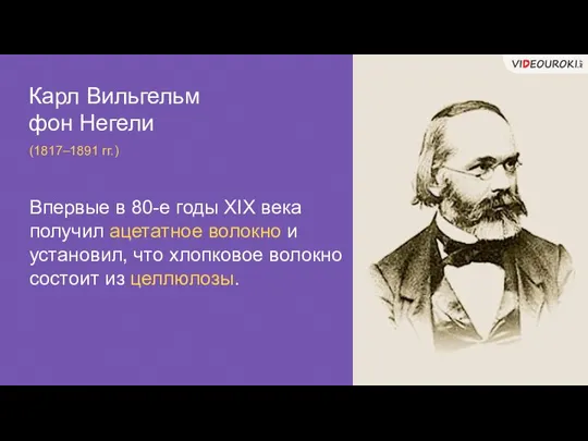 Карл Вильгельм фон Негели (1817–1891 гг.) Впервые в 80-е годы XIX века