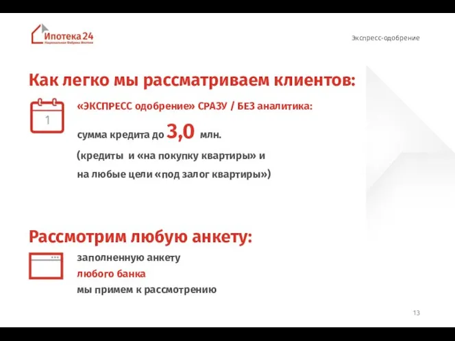 Как легко мы рассматриваем клиентов: Экспресс-одобрение «ЭКСПРЕСС одобрение» СРАЗУ / БЕЗ аналитика: