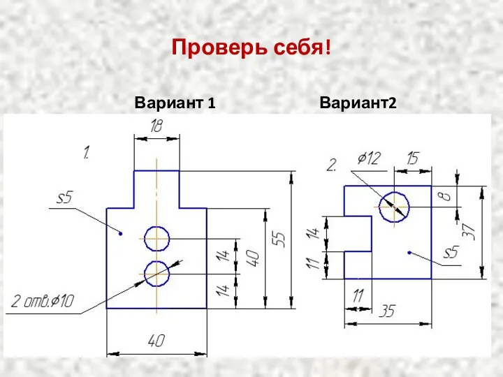 Проверь себя! Вариант 1 Вариант2