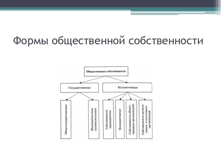 Формы общественной собственности