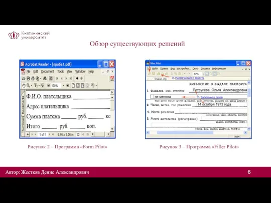 Обзор существующих решений Автор: Жестков Денис Александрович Рисунок 2 – Программа «Form