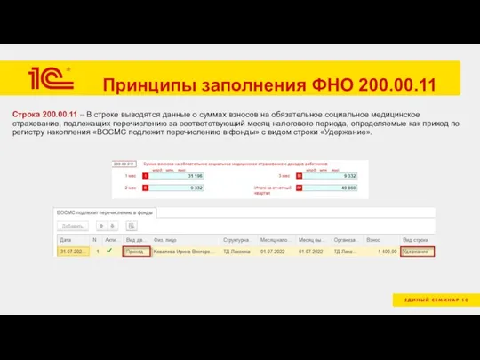 Принципы заполнения ФНО 200.00.11 Строка 200.00.11 – В строке выводятся данные о