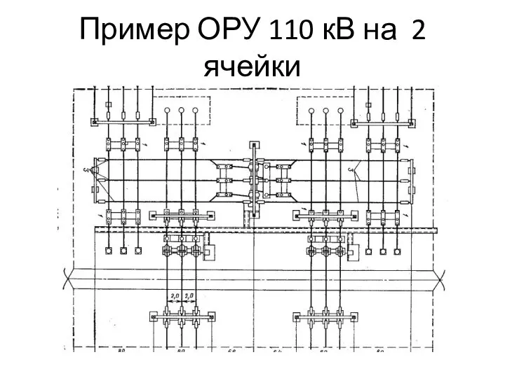 Пример ОРУ 110 кВ на 2 ячейки