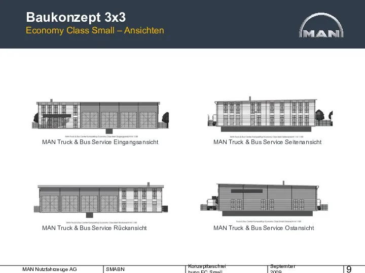 Baukonzept 3x3 Economy Class Small – Ansichten MAN Truck & Bus Service