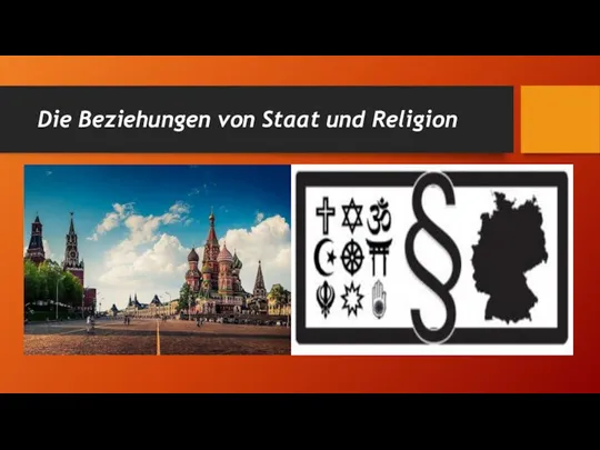 Die Beziehungen von Staat und Religion