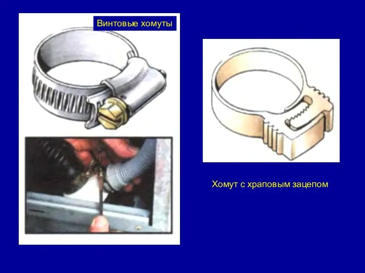 Винтовые хомуты Хомут с храповым зацепом