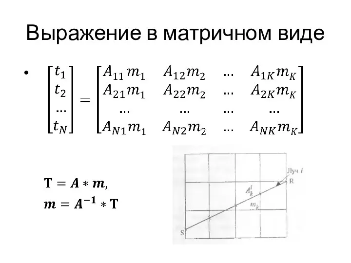 Выражение в матричном виде