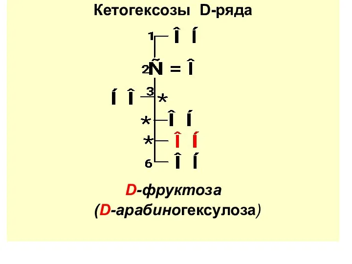 Кетогексозы D-ряда D-фруктоза (D-арабиногексулоза)