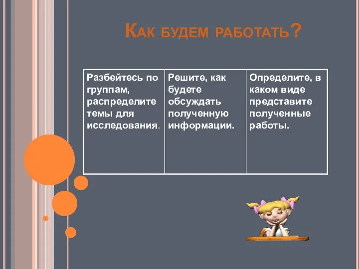 Как будем работать?