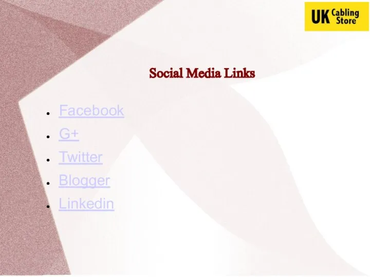 Social Media Links Facebook G+ Twitter Blogger Linkedin