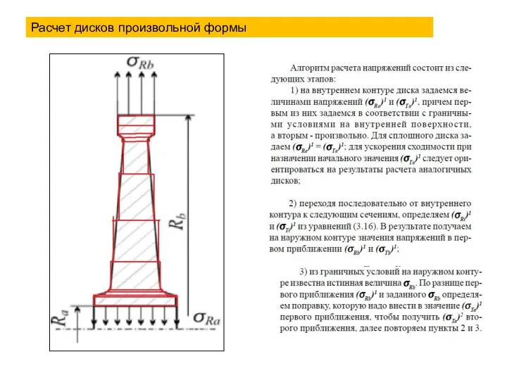 Расчет дисков произвольной формы