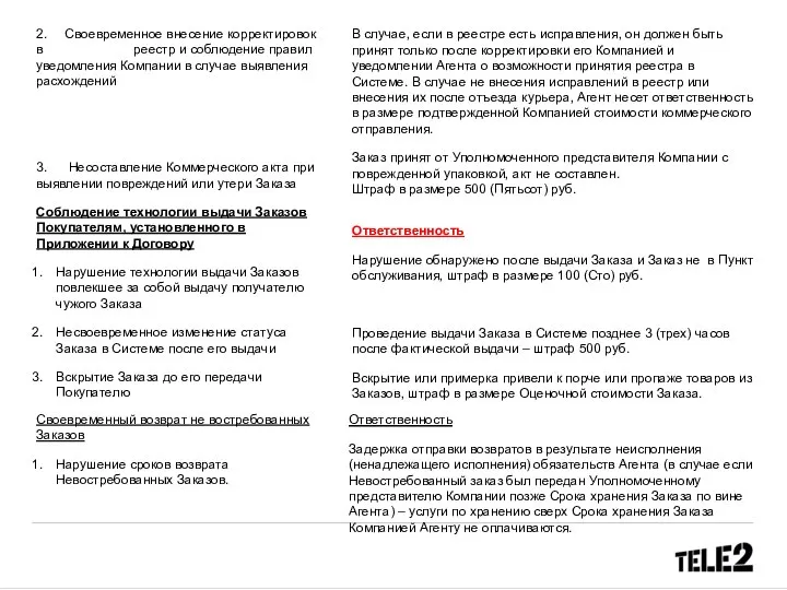 2. Своевременное внесение корректировок в реестр и соблюдение правил уведомления Компании в