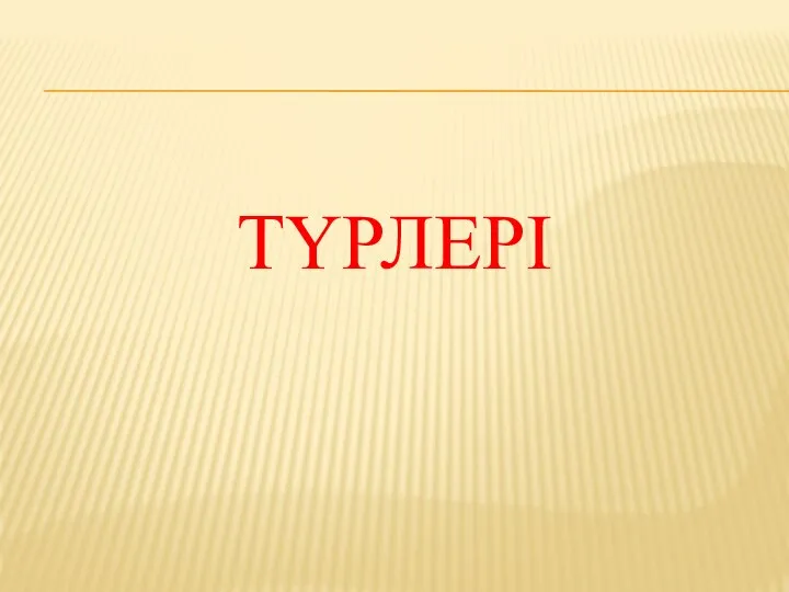 ТҮРЛЕРІ