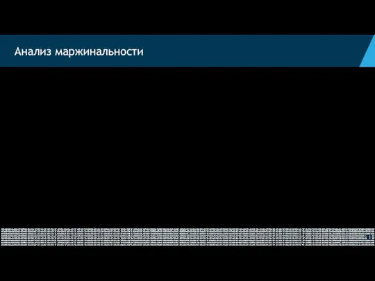 Анализ маржинальности Дискуссия: - Необходимость точных данных при расчетах таких клиентов как