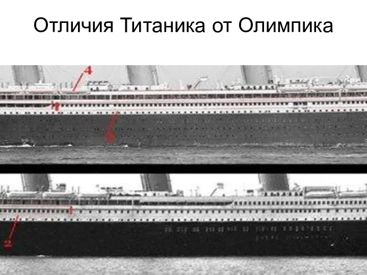 Отличия Титаника от Олимпика