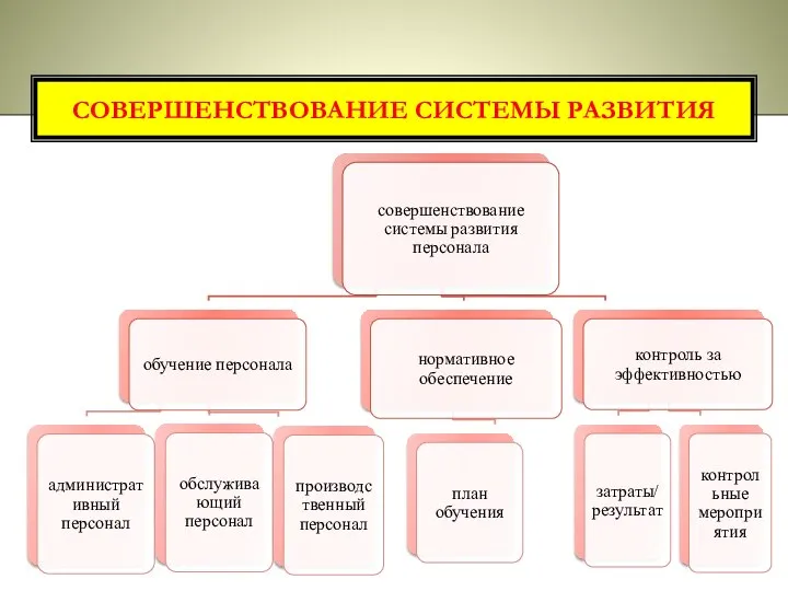 СОВЕРШЕНСТВОВАНИЕ СИСТЕМЫ РАЗВИТИЯ