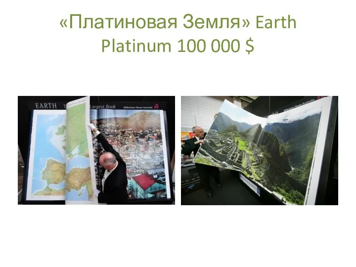 «Платиновая Земля» Earth Platinum 100 000 $