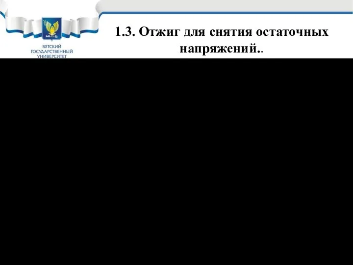 1.3. Отжиг для снятия остаточных напряжений.. Этот вид отжига применяют для отливок,