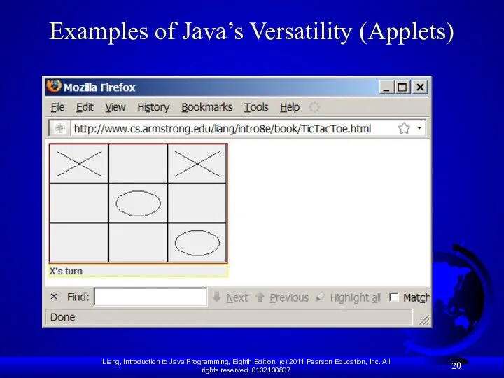Examples of Java’s Versatility (Applets)