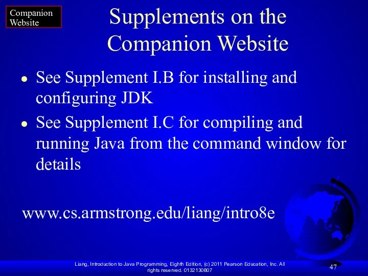 Supplements on the Companion Website See Supplement I.B for installing and configuring