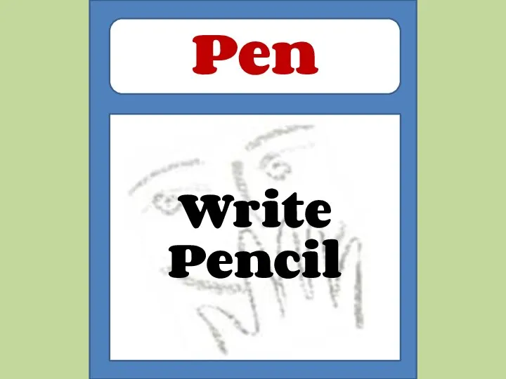 Write Pencil Pen