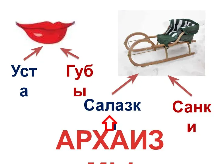 Уста Салазки Губы Санки АРХАИЗМЫ