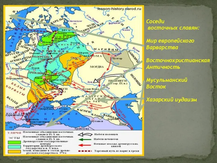 Соседи восточных славян: Мир европейского Варварства Восточнохристианская Античность Мусульманский Восток Хазарский иудаизм