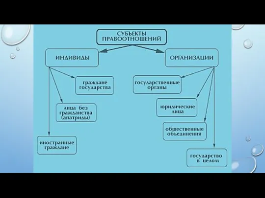 СУБЪЕКТЫ (УЧАСТНИКИ) ПРАВООТНОШЕНИЙ