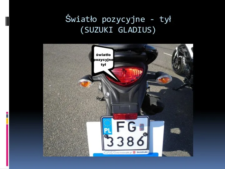 Światło pozycyjne - tył (SUZUKI GLADIUS)