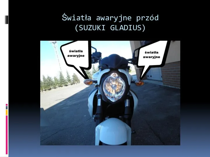 Światła awaryjne przód (SUZUKI GLADIUS)