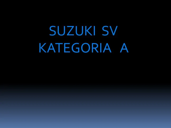 SUZUKI SV KATEGORIA A