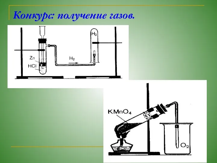 Конкурс: получение газов.