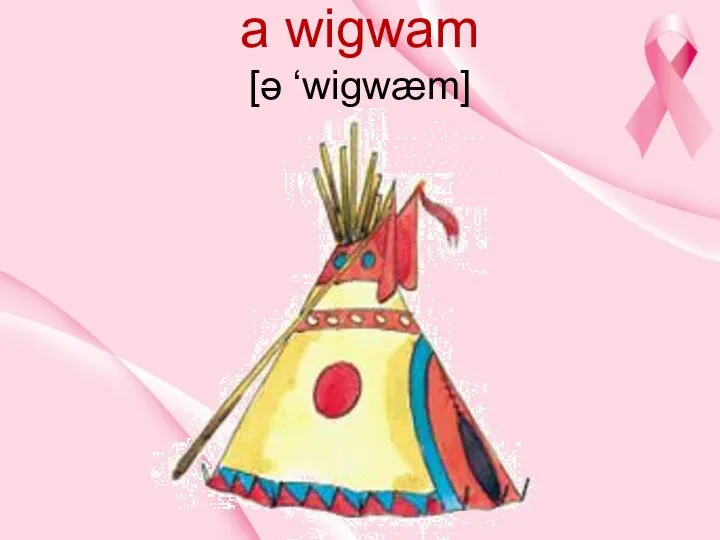 a wigwam [ə ‘wigwæm]