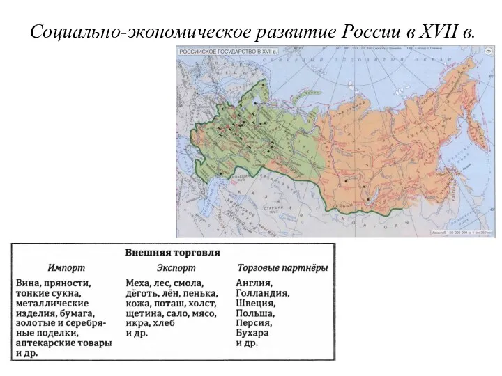 Социально-экономическое развитие России в XVII в.