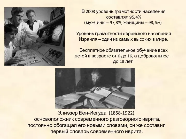 Элиэзер Бен-Иегуда (1858-1922), основоположник современного разговорного иврита, постоянно обогащал его новыми словами,