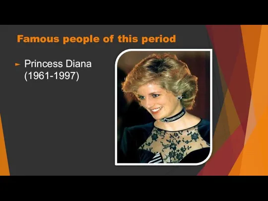 Famous people of this period Princess Diana (1961-1997)