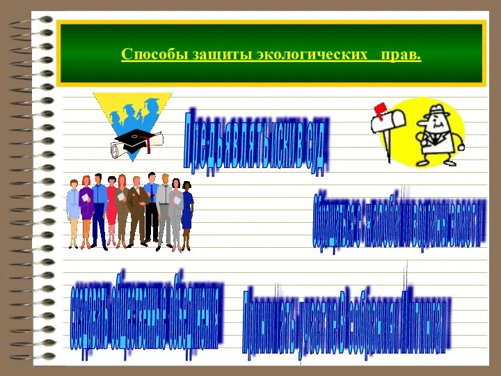 Способы защиты экологических прав. Обращаться с ж а л о б а