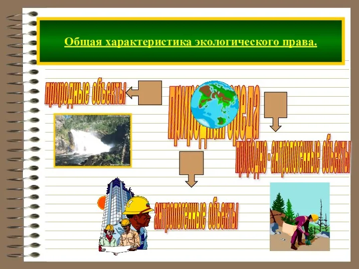 Общая характеристика экологического права. природная среда природные объекты антропогенные объекты природно - антропогенные объекты
