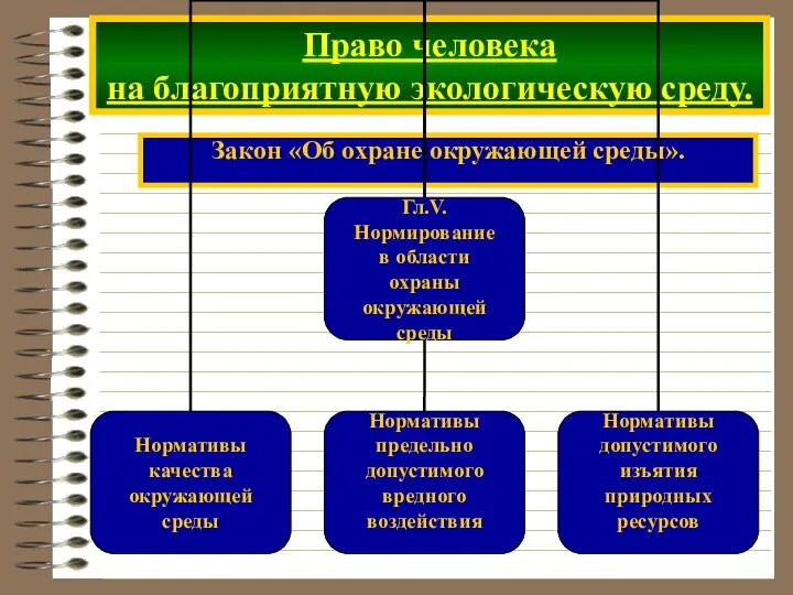 Право человека на благоприятную экологическую среду. Закон «Об охране окружающей среды».